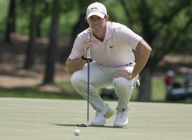 Rory McIlroy in action at the