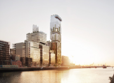 Artist impression of the 40-plus storey building