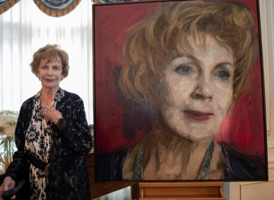 Edna O'Brien with the new portrait