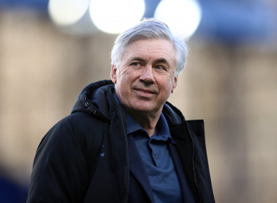 Everton manager Carlo Ancelotti.