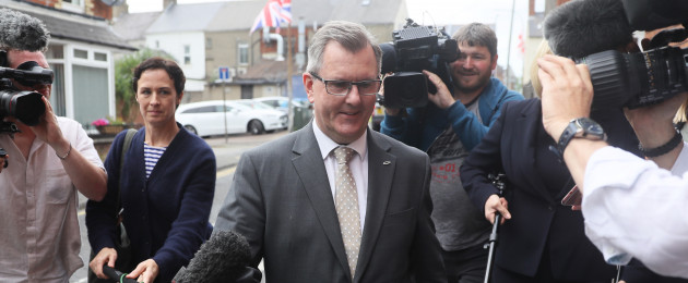 Donaldson on his way into the DUP meeting last night.
