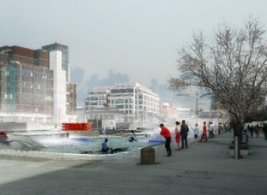 CGI image of the whitewater rafting course