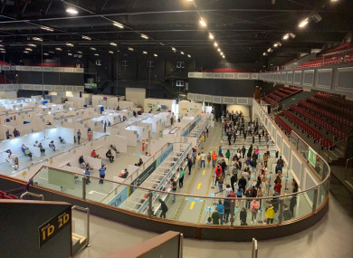 The walk-in vaccination centre at Citywest today.