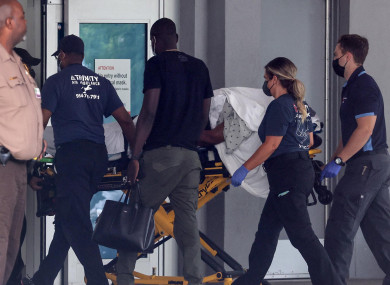 Martine Moise arriving at a hospital in Florida after being shot multiple times on Wednesday.