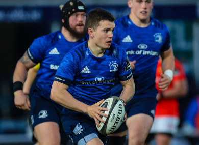 Hugh O'Sullivan in action for Leinster against Munster.