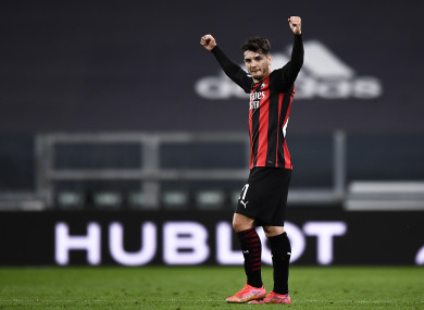 Brahim Diaz in action for AC Milan earlier this year.