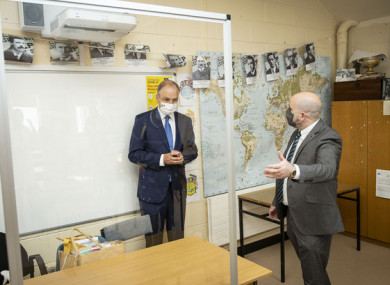 The Taoiseach visiting a classroom last year.