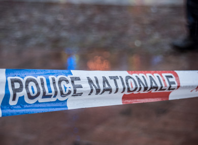 File photo of French national police security ribbon.