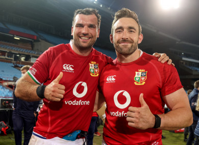 Tadhg Beirne and Jack Conan in Pretoria.