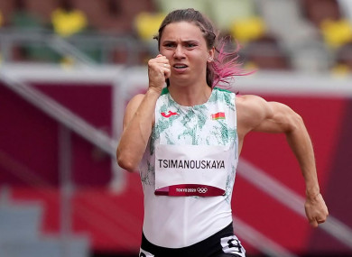 Krystsina Tsimanouskaya.