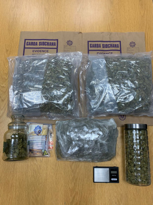€63,000 worth of cannabis and other drug paraphernalia was seized.
