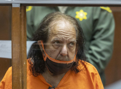 Adult film star Ron Jeremy appears for his arraignment on rape and sexual assault charges on 26 June.