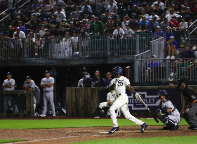 The Chicago White Sox' Tim Anderson hits a walk-off two-run home run to beat the New York Yankees in the ninth inning at the Field of Dreams game.