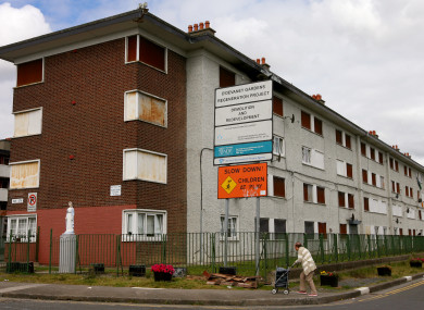 One of the blocks of flats before demolition in 2016.