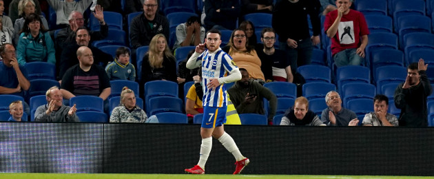 Aaron Connolly struck twice for Brighton at the Amex.