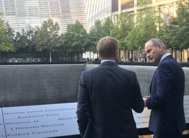 Taoiseach Micheál Martin with Jay Weinkam, of the 9/11 Memorial and Museum.