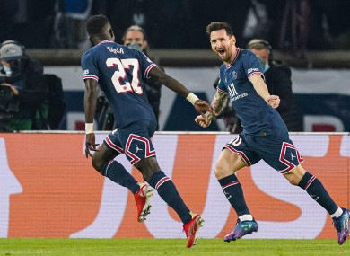 Idrissa Gueye and Lionel Messi both in PSG's win.