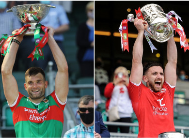 Aidan O'Shea and Padraig Hampsey after the provincial finals.