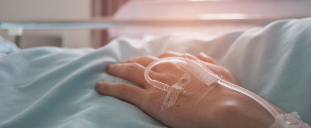 File photo of a patient in a hospital bed