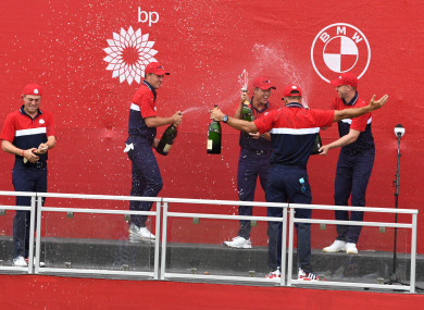 USA players celebrate.