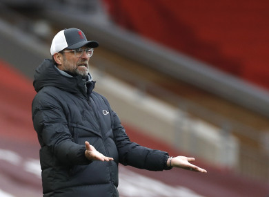 Liverpool manager Jurgen Klopp.