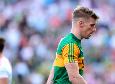 Tommy Walsh dejected after his final game for the Kingdom.