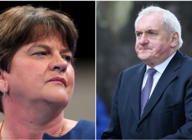 Arlene Foster has joined other unionist politicians in criticising Bertie Ahern.