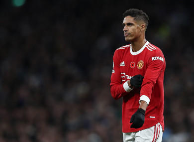 Manchester United defender Raphael Varane.