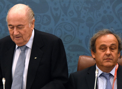 Sepp Blatter and Michel Platini.