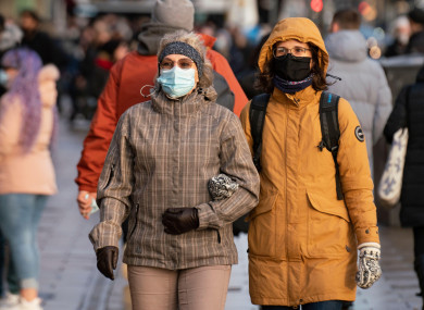 Members of the public wearing face masks on Princes Street in Edinburgh on Wednesday.
