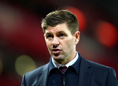 Aston Villa manager Steven Gerrard.