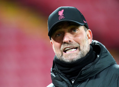 Liverpool boss Jurgen Klopp.
