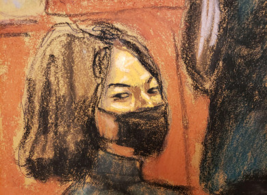 A courtroom sketch of Maxwell from 6 December.