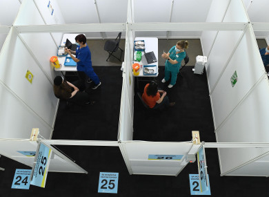 The Aviva Stadium mass vaccination centre in Dublin.