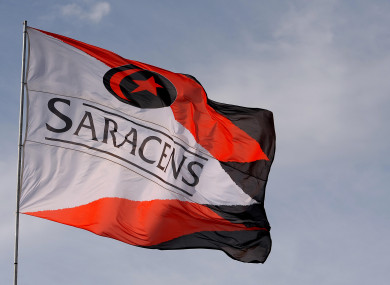 The Saracens flag.