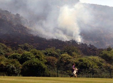 Fires burning on Howth during high temperatures in July 2021