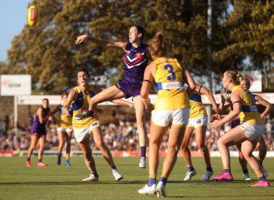 Áine Tighe in action for Freo this morning.