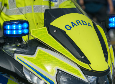 File photo of a garda motorcycle