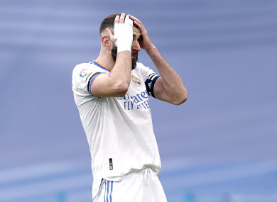 Benzema was forced off with an injury.