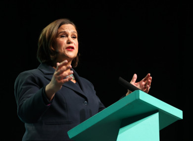 Sinn Féin leader Mary Lou McDonald