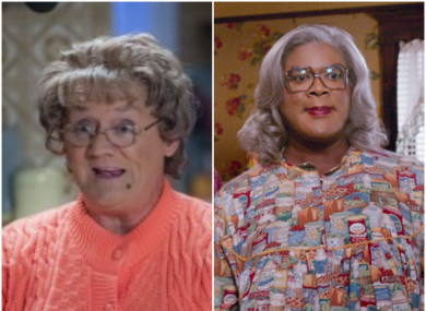 The characters of Mrs Brown and Madea.