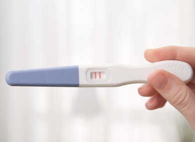 File photo of a pregnancy test