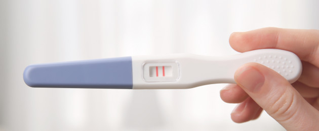 File photo of a pregnancy test