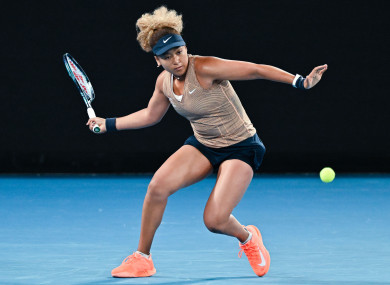 Naomi Osaka in action at the WTA Melbourne Summer Set tennis tournament ahead of the Australian Open.