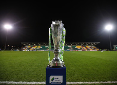 The Premier Division trophy.