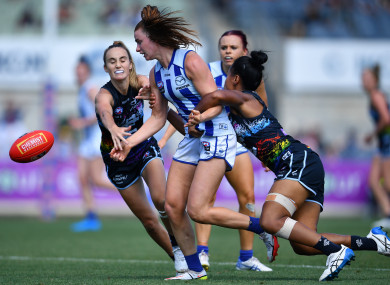 North Melbourne's Aileen Gilroy facing Carlton over the weekend.