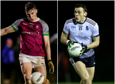 NUIG's Matthew Tierney and UL's David Clifford.
