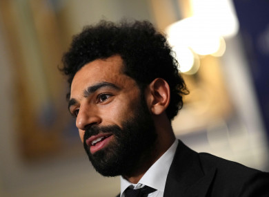 Liverpool's Mohamed Salah during the FWA Footballer of the Year dinner.