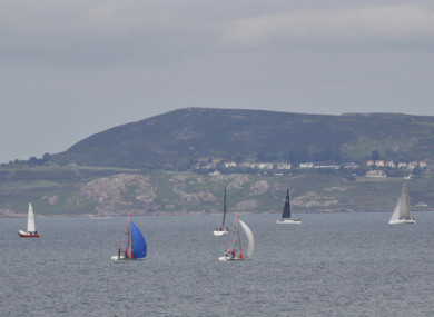 Sailboats across Dublin Bay in warm weather
