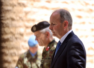 Taoiseach Micheál Martin in South Lebanon today.